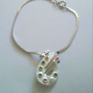 Painters pallet and paint Charm.